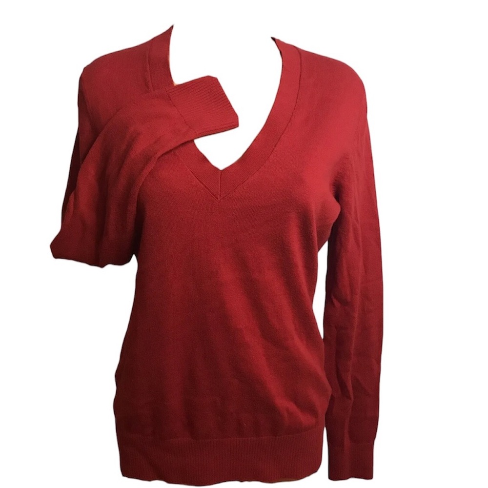 Eddie Bauer Women's V-Neck Sweater - Red